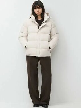NWT Aritzia TNA The Super Puff Matte Pearl Jacket - Size Large
